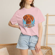 Load image into Gallery viewer, Cloudy With a Chance of NOPE Dog Face T-shirt | Vizsla Weather Tee