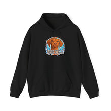 Load image into Gallery viewer, 'Cloudy With A Chance Of NOPE' Vizsla Dog Portrait Hoodie