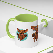 Load image into Gallery viewer, Happy Vizsla Coffee Mug – Cute Jumping V Puppy Accent Mug 11oz