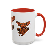 Load image into Gallery viewer, Happy Jumping Vizsla Mug | Accent Coffee Mug 11oz 15oz
