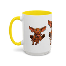 Load image into Gallery viewer, Happy Jumping Vizsla Mug | Accent Coffee Mug 11oz 15oz