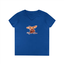 Load image into Gallery viewer, Cute Vizsla Illustration Ladies V-Neck T-Shirt