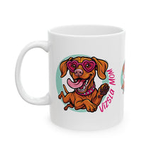 Load image into Gallery viewer, Vizsla Puppy Ceramic Coffee Mug — 11oz or 15oz Vizsla Dog Lover Gift (11oz/15oz)