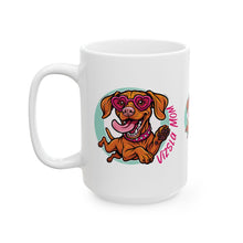 Load image into Gallery viewer, Vizsla Puppy Ceramic Coffee Mug — 11oz or 15oz Vizsla Dog Lover Gift (11oz/15oz)