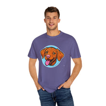 Load image into Gallery viewer, Smiling Happy Vizsla Puppy Lover T-shirt, Unisex Pet Apparel, Gift for Vizsla Owners, Fun V T-Shirt, Casual Wear for Vizsla Dog Dad