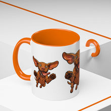 Load image into Gallery viewer, Happy Jumping Vizsla Mug | Accent Coffee Mug 11oz 15oz