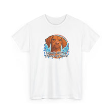 Load image into Gallery viewer, Cloudy with a Chance of Nope Dog Tee | Cute Vizsla Weather Graphic