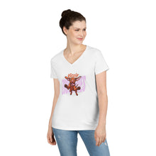 Load image into Gallery viewer, Vizsla Lover Ladies' V-Neck T-Shirt, Dog Mom Gift, Pet Lover Apparel, Cute Animal Tee, Animal Rescue Support