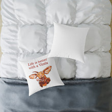Load image into Gallery viewer, Vizsla Love Square Throw Pillow | Decorative Cushion, Dog Lover Gift, Home Decor, Pet Owner Accent, Life is Better with a Vizsla