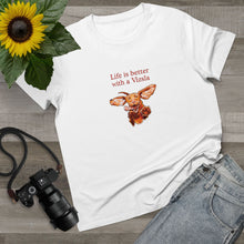 Load image into Gallery viewer, Life is better with a Vizsla - Womens Triblend T shirt for Hungarian Vizsla dog lovers