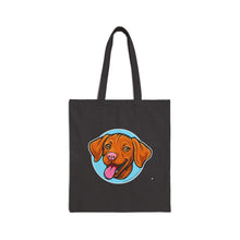 Load image into Gallery viewer, Cute Vizsla Puppy Face Graphic Cotton Canvas Tote Bag, Vizsla Dog Lover Gift, Reusable Shopping Bag, Eco-Friendly Tote, Dog Mom Accessory
