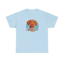 Load image into Gallery viewer, Cloudy with a Chance of Nope Dog Tee | Cute Vizsla Weather Graphic