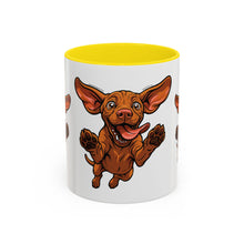 Load image into Gallery viewer, Happy Jumping Vizsla Mug | Accent Coffee Mug 11oz 15oz