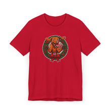 Load image into Gallery viewer, Festive Vizsla Dog Tee - Perfect for Pet Lovers, Holiday Wear, Christmas Gift, Casual Style, Family Gatherings