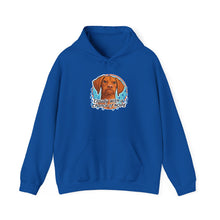 Load image into Gallery viewer, 'Cloudy With A Chance Of NOPE' Vizsla Dog Portrait Hoodie