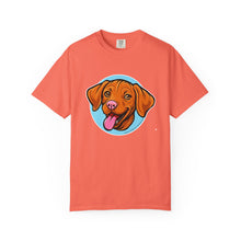 Load image into Gallery viewer, Smiling Happy Vizsla Puppy Lover T-shirt, Unisex Pet Apparel, Gift for Vizsla Owners, Fun V T-Shirt, Casual Wear for Vizsla Dog Dad