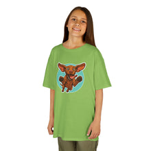 Load image into Gallery viewer, Vizsla Kids Shirt, Jumping Puppy Tee, Cute Vizsla Dog T-Shirt for Boys and Girls, Toddler Youth Vizsla Lover Gift, Hungarian Pointer
