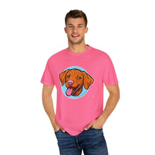 Load image into Gallery viewer, Smiling Happy Vizsla Puppy Lover T-shirt, Unisex Pet Apparel, Gift for Vizsla Owners, Fun V T-Shirt, Casual Wear for Vizsla Dog Dad