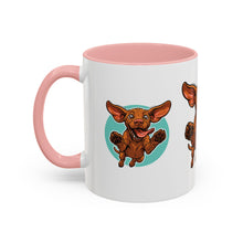 Load image into Gallery viewer, Happy Vizsla Coffee Mug – Cute Jumping V Puppy Accent Mug 11oz