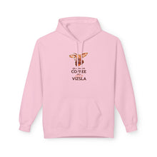 Load image into Gallery viewer, Life is better with COFFEE and a Crazy VIZSLA Hoodie | Vizsla Dog Lover Coffee Shirt Design
