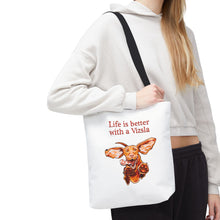 Load image into Gallery viewer, Life is Better with a Vizsla Tote Bag | Dog Lover Puppy Illustration