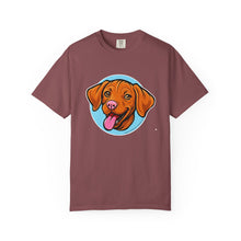 Load image into Gallery viewer, Smiling Happy Vizsla Puppy Lover T-shirt, Unisex Pet Apparel, Gift for Vizsla Owners, Fun V T-Shirt, Casual Wear for Vizsla Dog Dad
