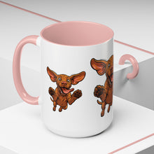Load image into Gallery viewer, Happy Jumping Vizsla Mug | Accent Coffee Mug 11oz 15oz