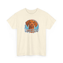 Load image into Gallery viewer, Cloudy with a Chance of Nope Dog Tee | Cute Vizsla Weather Graphic