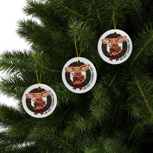 Load image into Gallery viewer, Ceramic Ornament - "My First Christmas 2025" Puppy Wreath Holiday Keepsake