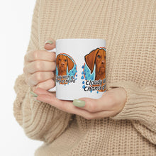 Load image into Gallery viewer, Vizsla Dog Mug "Cloudy With a Chance of NOPE" Ceramic Coffee Cup (11oz & 15oz)