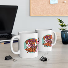 Load image into Gallery viewer, Vizsla Puppy Ceramic Coffee Mug — 11oz or 15oz Vizsla Dog Lover Gift (11oz/15oz)