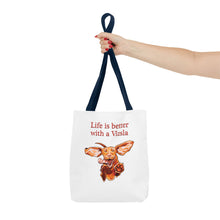 Load image into Gallery viewer, Life is Better with a Vizsla Tote Bag | Dog Lover Puppy Illustration