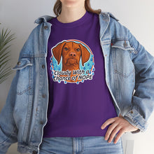 Load image into Gallery viewer, Cloudy with a Chance of Nope Dog Tee | Cute Vizsla Weather Graphic