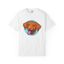 Load image into Gallery viewer, Smiling Happy Vizsla Puppy Lover T-shirt, Unisex Pet Apparel, Gift for Vizsla Owners, Fun V T-Shirt, Casual Wear for Vizsla Dog Dad