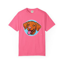 Load image into Gallery viewer, Smiling Happy Vizsla Puppy Lover T-shirt, Unisex Pet Apparel, Gift for Vizsla Owners, Fun V T-Shirt, Casual Wear for Vizsla Dog Dad