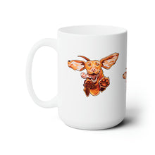 Load image into Gallery viewer, Super Vizsla White Ceramic Mug 15oz Hungarian Vizsla Puppy Dog Gift