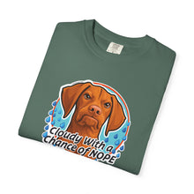 Load image into Gallery viewer, Cloudy With a Chance of NOPE Dog Face T-shirt | Vizsla Weather Tee