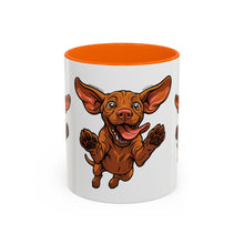 Load image into Gallery viewer, Happy Jumping Vizsla Mug | Accent Coffee Mug 11oz 15oz
