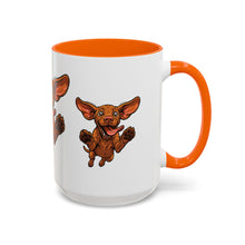 Load image into Gallery viewer, Happy Jumping Vizsla Mug | Accent Coffee Mug 11oz 15oz
