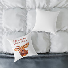 Load image into Gallery viewer, Vizsla Love Square Throw Pillow | Decorative Cushion, Dog Lover Gift, Home Decor, Pet Owner Accent, Life is Better with a Vizsla