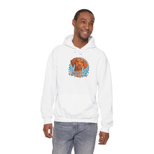Load image into Gallery viewer, 'Cloudy With A Chance Of NOPE' Vizsla Dog Portrait Hoodie