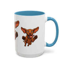 Load image into Gallery viewer, Happy Jumping Vizsla Mug | Accent Coffee Mug 11oz 15oz