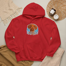Load image into Gallery viewer, 'Cloudy With A Chance Of NOPE' Vizsla Dog Portrait Hoodie