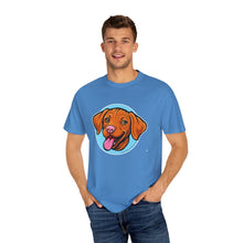 Load image into Gallery viewer, Smiling Happy Vizsla Puppy Lover T-shirt, Unisex Pet Apparel, Gift for Vizsla Owners, Fun V T-Shirt, Casual Wear for Vizsla Dog Dad