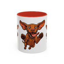 Load image into Gallery viewer, Happy Jumping Vizsla Mug | Accent Coffee Mug 11oz 15oz