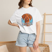 Load image into Gallery viewer, Cloudy With a Chance of NOPE Dog Face T-shirt | Vizsla Weather Tee