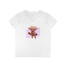 Load image into Gallery viewer, Vizsla Lover Ladies' V-Neck T-Shirt, Dog Mom Gift, Pet Lover Apparel, Cute Animal Tee, Animal Rescue Support