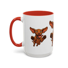 Load image into Gallery viewer, Happy Jumping Vizsla Mug | Accent Coffee Mug 11oz 15oz