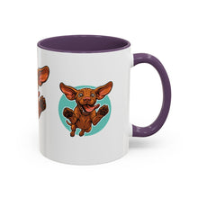 Load image into Gallery viewer, Happy Vizsla Coffee Mug – Cute Jumping V Puppy Accent Mug 11oz