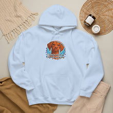 Load image into Gallery viewer, 'Cloudy With A Chance Of NOPE' Vizsla Dog Portrait Hoodie